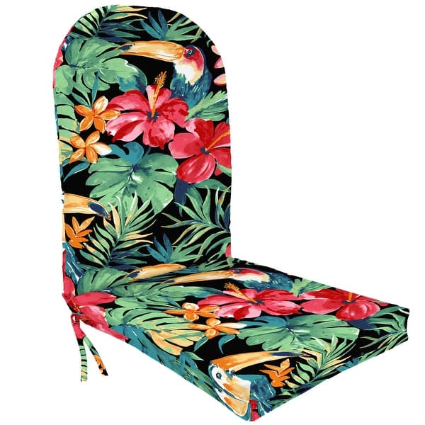 19" x 51" Outdoor Adirondack Chair Cushion with Ties 50.5'' L x 19'' W x 4'' H Bed Bath